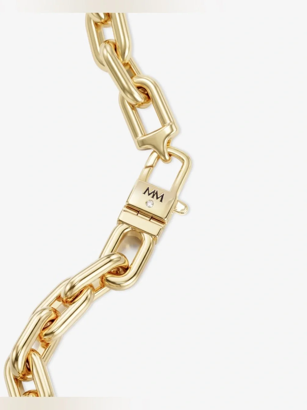 Melinda Maria Polished Gold Link Bracelet -7.5”